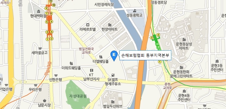 손해보험협회 대전센터 지도